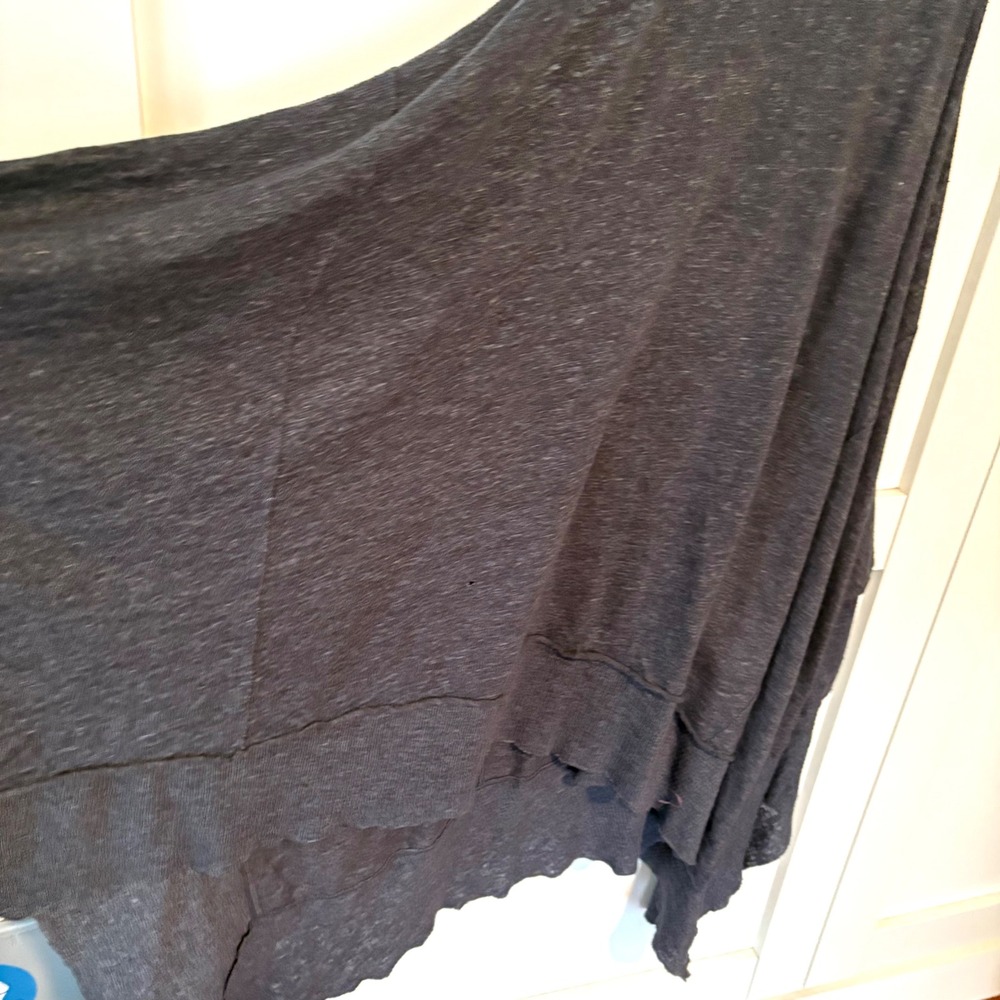 We The Free Black Asymmetrical Handkerchief Hem Slip Dress - Picture 5 of 11